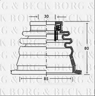 BORG & BECK bcb2542 -  Пыльник, приводной вал